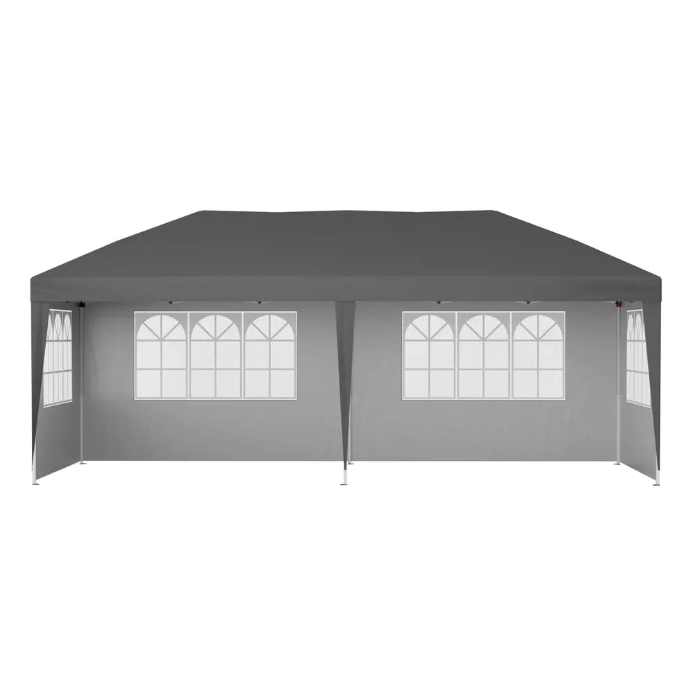 Instahut Gazebo 3x6m Pop Up Marquee Wedding Party Outdoor Camping Canopy Grey - Mekamart Australia