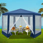 Instahut Gazebo?2x2m Marquee Wedding Party Tent Outdoor Camping Mesh Wall Canopy Shade Gazebos Navy - Mekamart Australia