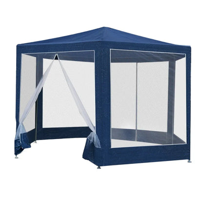 Instahut Gazebo?2x2m Marquee Wedding Party Tent Outdoor Camping Mesh Wall Canopy Shade Gazebos Navy - Mekamart Australia