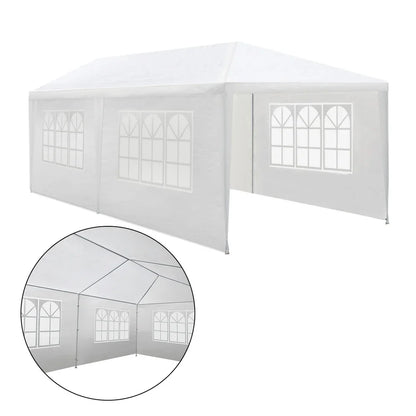 Instahut Gazebo 3x6m Marquee Wedding Party Tent Outdoor Camping Side Wall Canopy 4 Panel White - Mekamart Australia