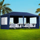 Instahut Gazebo 3x6m Marquee Wedding Party Tent Outdoor Camping Side Wall Canopy 6 Panel Blue - Mekamart Australia