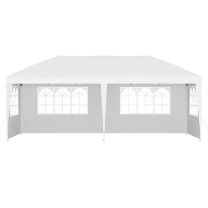 Instahut Gazebo Pop Up Marquee 3x6m Wedding Party Outdoor Camping Tent Canopy Side Wall White - Mekamart Australia