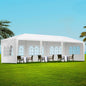 Instahut Gazebo 3x9m Marquee Wedding Party Tent Outdoor Camping Side Wall Canopy 5 Panel White - Mekamart Australia