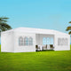 Instahut Gazebo 3x9m Marquee Wedding Party Tent Outdoor Camping Side Wall Canopy 8 Panel White - Mekamart Australia