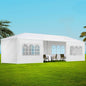 Instahut Gazebo 3x9m Marquee Wedding Party Tent Outdoor Camping Side Wall Canopy 8 Panel White - Mekamart Australia