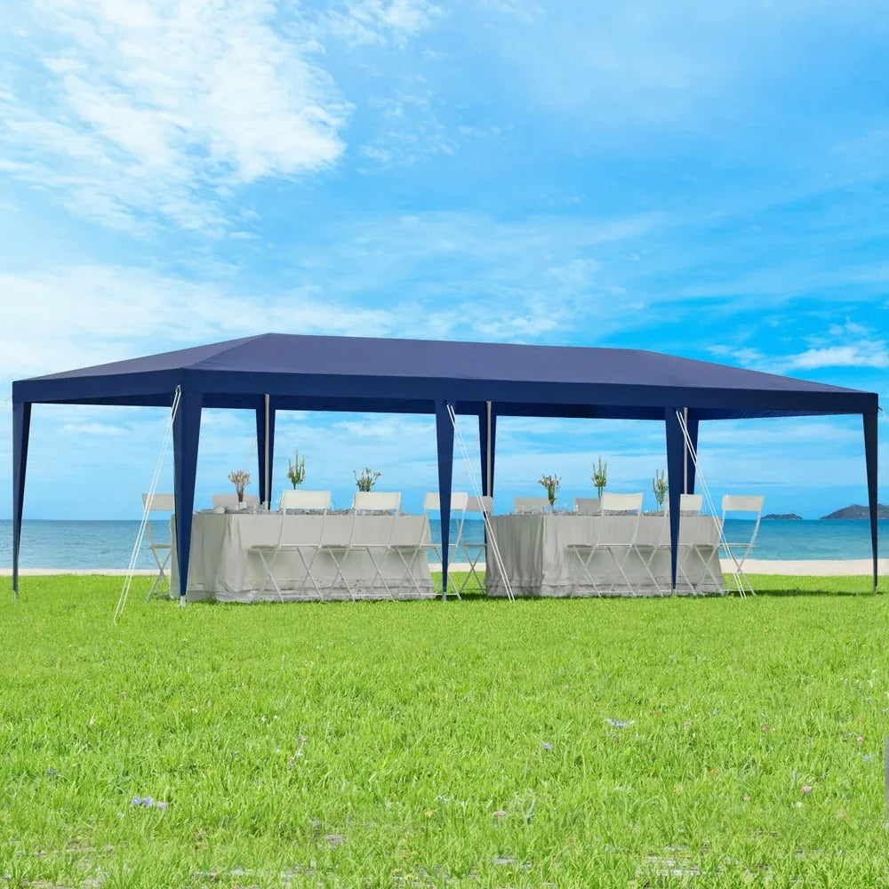 Instahut Gazebo 3x9m Wedding Party Marquee Tent Outdoor Event Camping Shade Blue - Mekamart Australia