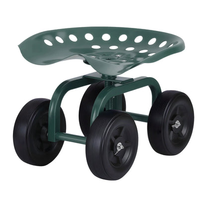 Gardeon Garden Seat 360 Swivel Rolling Adjustable Height Work Scooter Cart Wheels Heavy Duty 150kg - Mekamart Australia