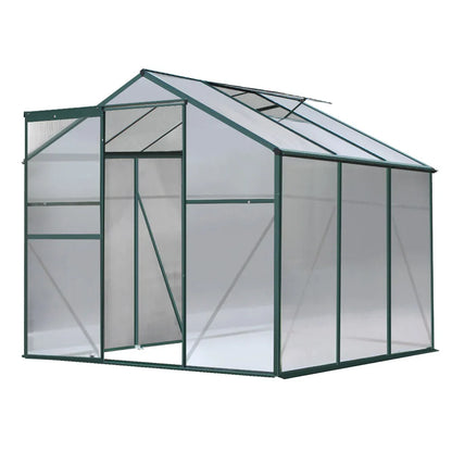 Green Fingers Greenhouse 1.9x1.9x1.83M Aluminium Polycarbonate Green House Garden Shed - Mekamart Australia