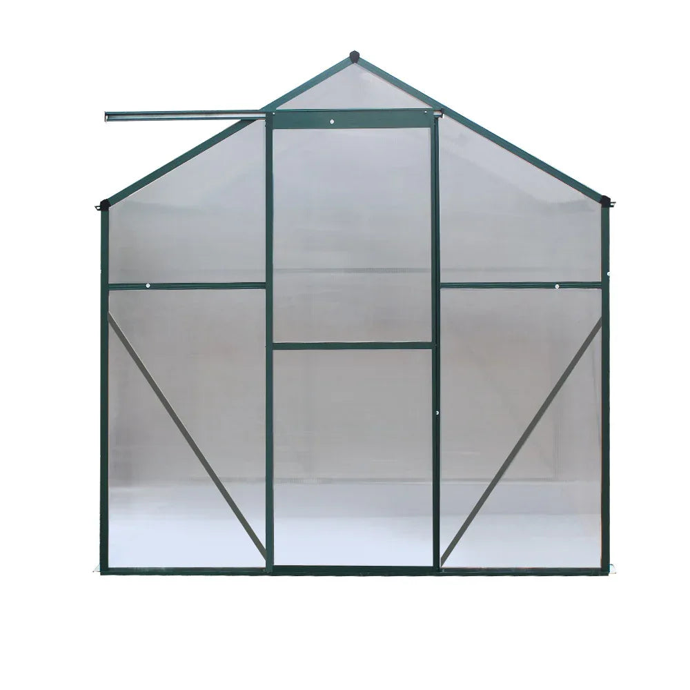 Green Fingers Greenhouse 1.9x1.9x1.83M Aluminium Polycarbonate Green House Garden Shed - Mekamart Australia
