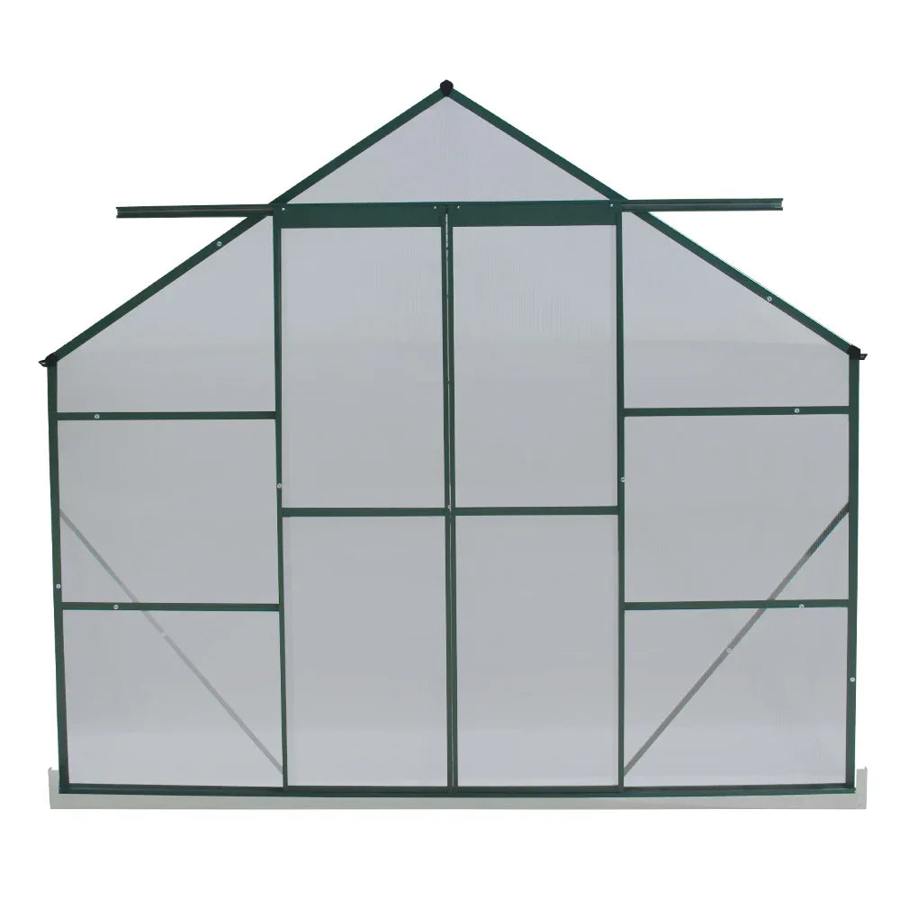 Green Fingers Greenhouse 6.3x2.44x2.1M Aluminium Polycarbonate Green House Garden Shed - Mekamart Australia