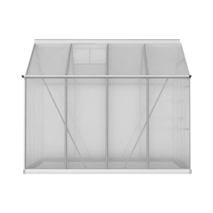 Green Fingers Greenhouse 2.42x2.5x2.26M Aluminium Double Doors Green House Garden Shed - Mekamart Australia