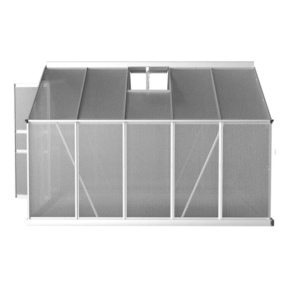 Green Fingers Greenhouse 3x2.5x1.95M Aluminium Polycarbonate Green House Garden Shed - Mekamart Australia
