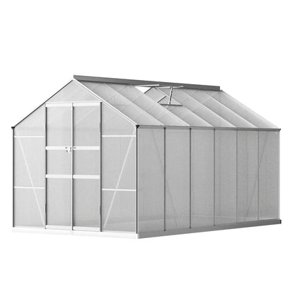 Green Fingers Greenhouse 3x2.5x2.26M Double Doors Aluminium Green House Garden Shed - Mekamart Australia