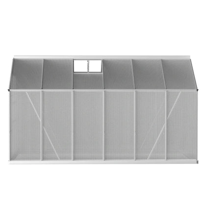 Green Fingers Greenhouse 3x2.5x2.26M Double Doors Aluminium Green House Garden Shed - Mekamart Australia