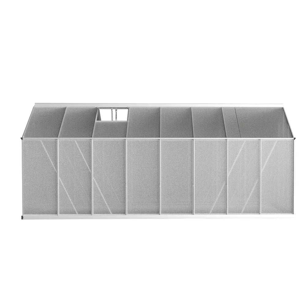 Green Fingers Greenhouse 4.7x2.5x2.26M Double Doors Aluminium Green House Garden Shed - Mekamart Australia