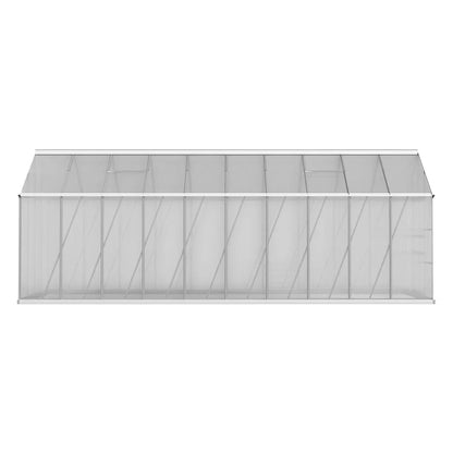 Green Fingers Greenhouse 6.03x2.44x2.68M Double Doors Aluminium Green House Garden Shed - Mekamart Australia