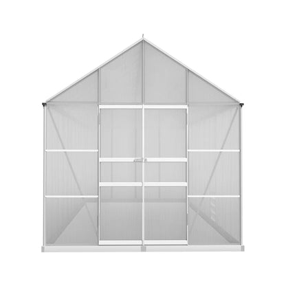 Green Fingers Greenhouse 6.03x2.44x2.68M Double Doors Aluminium Green House Garden Shed - Mekamart Australia