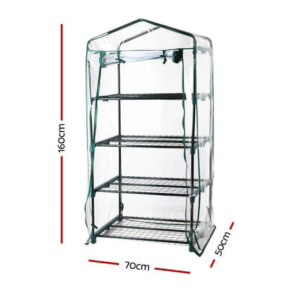 Green Fingers Greenhouse 4 Tiers Mini Green House Garden Bed Planter Box 1.6x0.7x0.5M - Mekamart Australia
