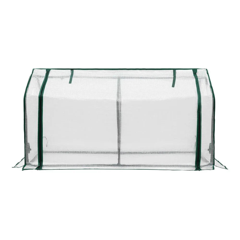 Green Fingers Mini Greenhouse PE Cover Green House Roll-Up Zippered Door 1.2x0.5x0.6M - Mekamart Australia