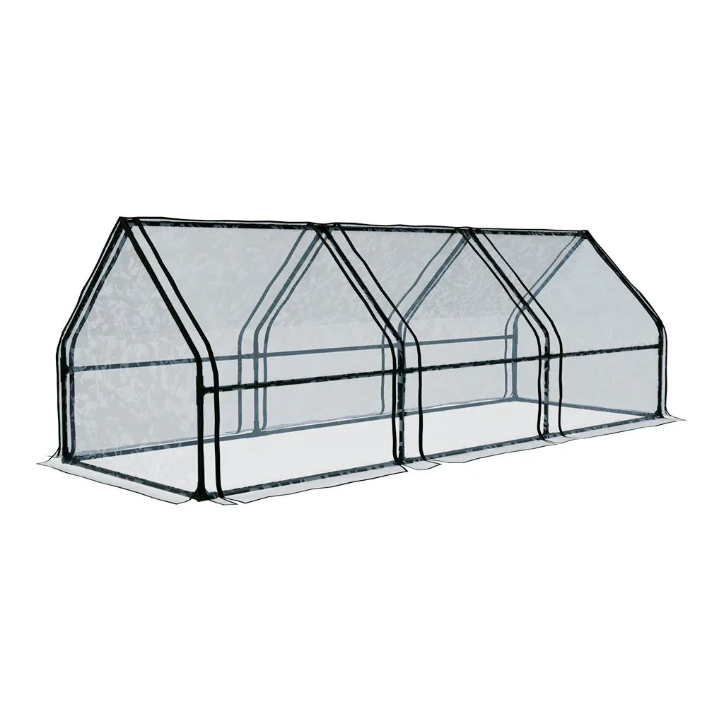Green Fingers Greenhouse 2.7x0.9x0.9M Mini Green House Raised Garden Bed Planter Box - Mekamart Australia