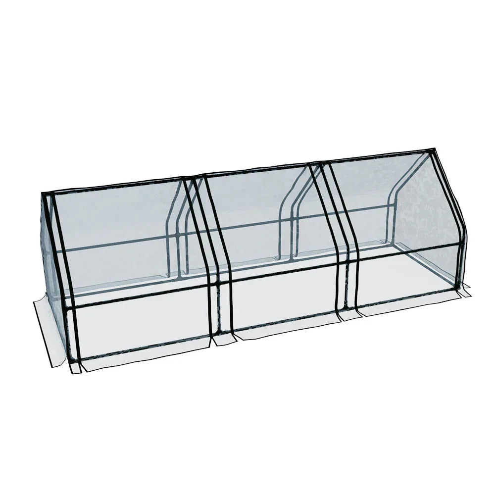 Green Fingers Greenhouse 2.7x0.9x0.9M Mini Green House Raised Garden Bed Planter Box - Mekamart Australia