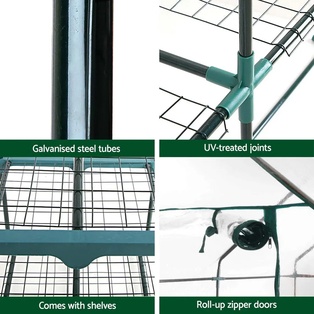 Greenfingers Greenhouse 5 Tiers Mini Green House Garden Bed Planter Box 1.9x0.7x0.5M - Mekamart Australia