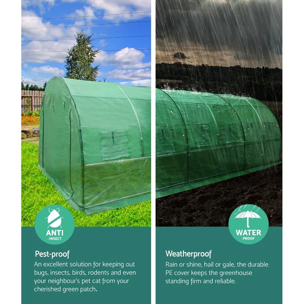 Green Fingers Greenhouse 6x3x2M Walk in Green House Tunnel Plant Garden Shed Dome - Mekamart Australia