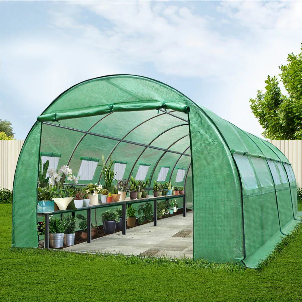 Green Fingers Greenhouse 6x3x2M Walk in Green House Tunnel Plant Garden Shed Dome - Mekamart Australia