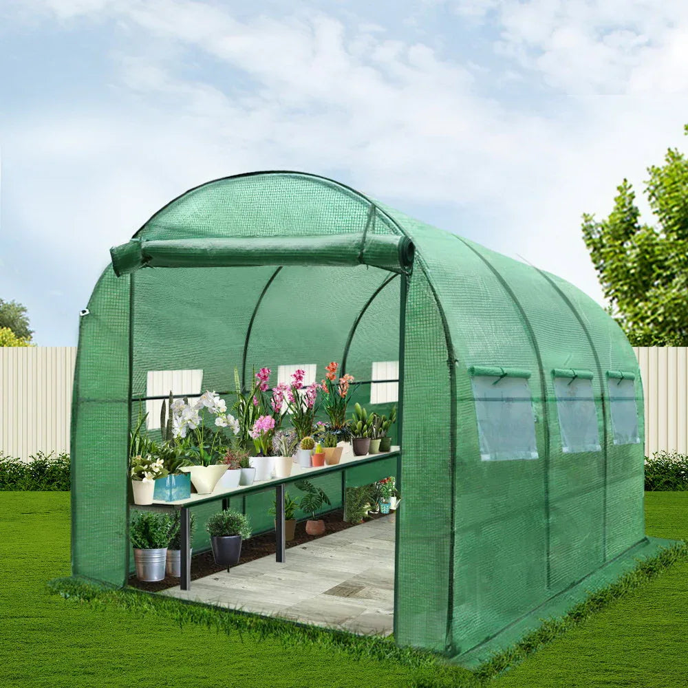 Green Fingers Greenhouse 3x2x2M Walk in Green House Tunnel Plant Garden Shed Dome - Mekamart Australia