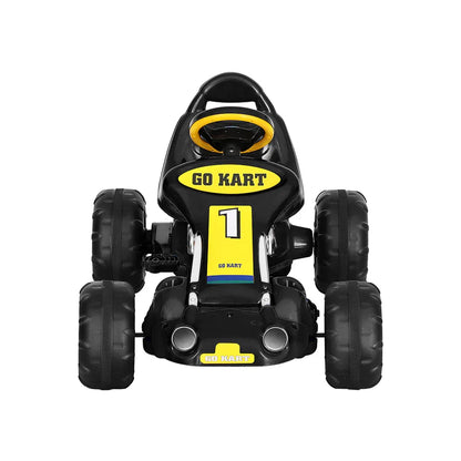 Rigo Kids Pedal Go Kart Ride On Toys Racing Car Plastic Tyre Black - Mekamart Australia