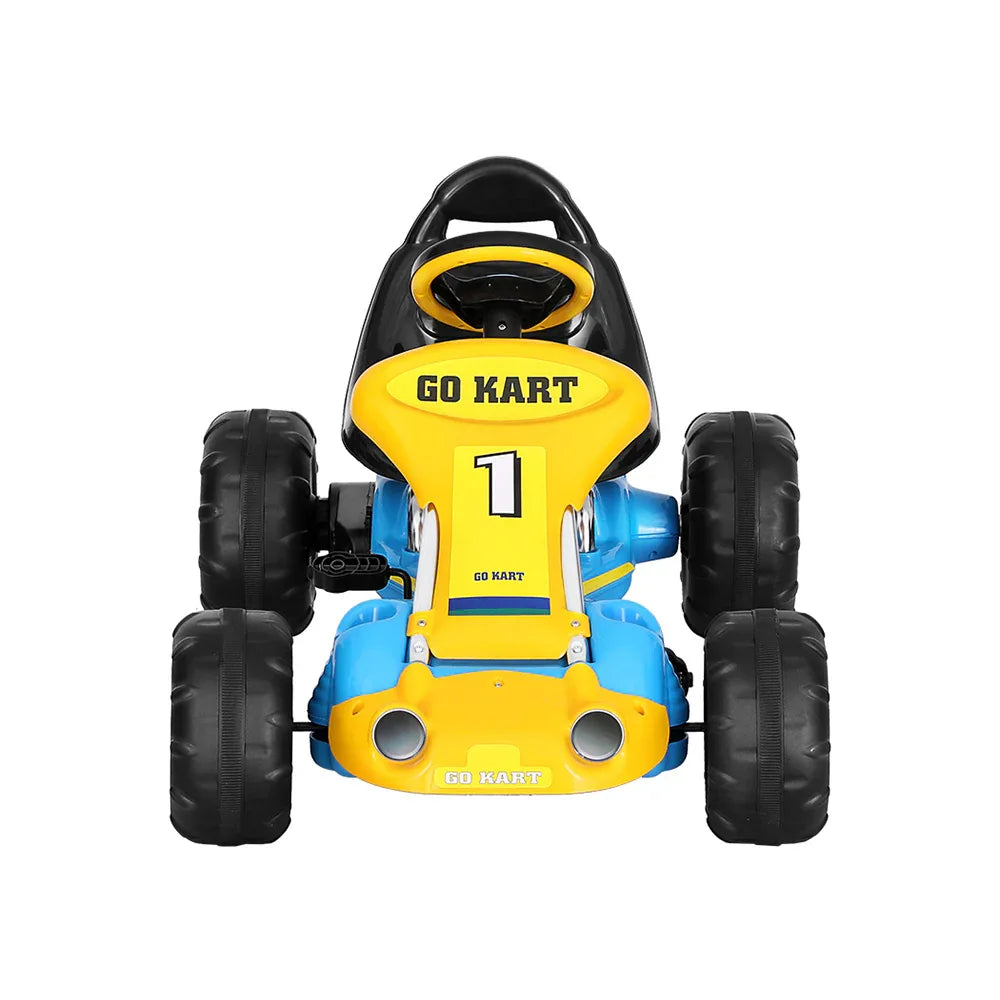 Rigo Kids Pedal Go Kart Ride On Toys Racing Car Plastic Tyre Blue - Mekamart Australia