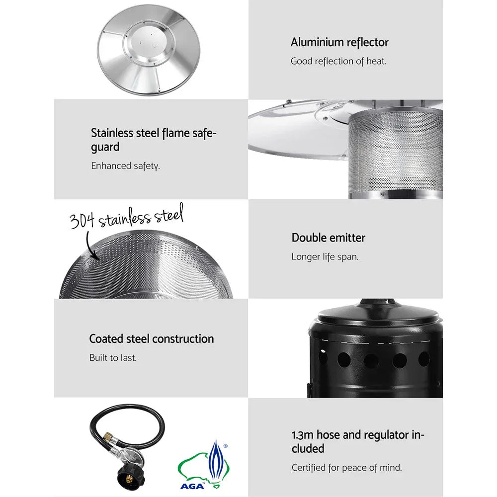Devanti Outdoor Gas Patio Heater - Mekamart Australia
