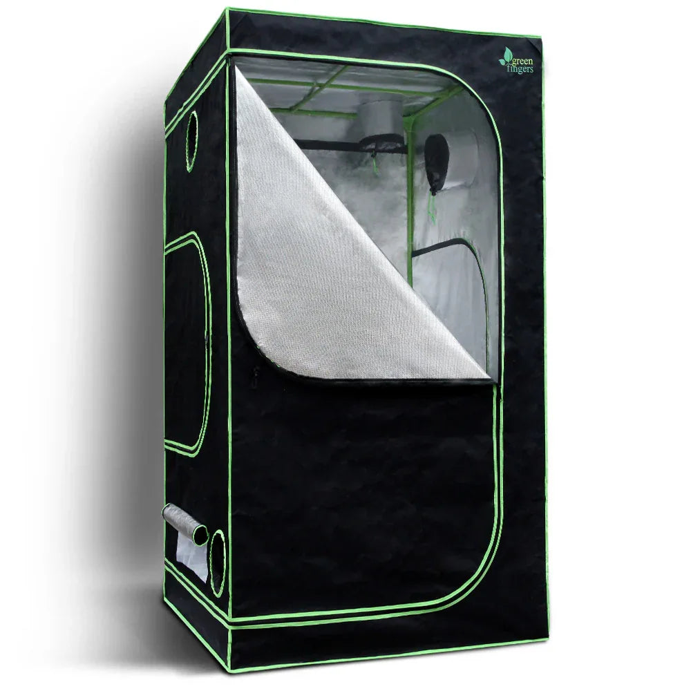 Green Fingers Grow Tent 100x100x200CM Hydroponics Kit Indoor Plant Room System - Mekamart Australia