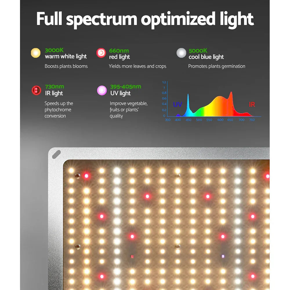 Green Fingers Grow Tent Light Kit 100x100x200CM 2200W LED Full Spectrum - Mekamart Australia