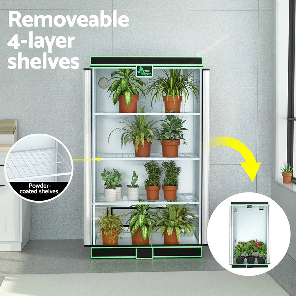 Green Fingers Grow Tent 100x60x180cm 4 Tiers Kits Hydroponics Indoor Grow System - Mekamart Australia