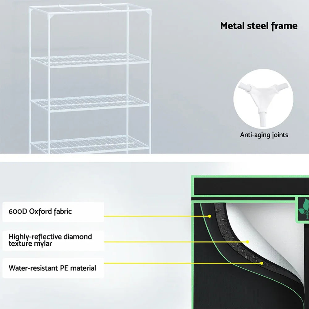 Green Fingers Grow Tent 100x60x180cm 4 Tiers Kits Hydroponics Indoor Grow System - Mekamart Australia