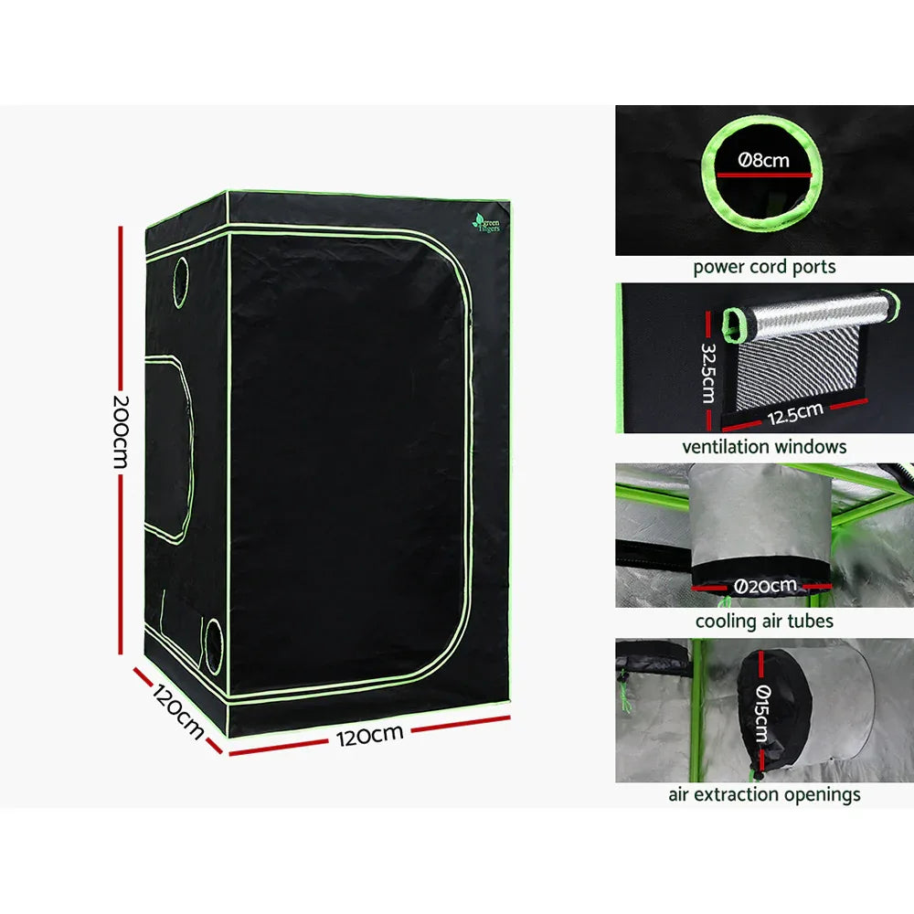 Green Fingers Grow Tent Light Kit 120x120x200CM 2200W LED Full Spectrum - Mekamart Australia