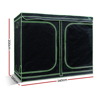 Green Fingers Grow Tent 240x120x200CM Hydroponics Kit Indoor Plant Room System - Mekamart Australia