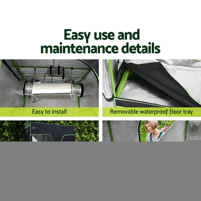 Green Fingers Grow Tent Light Kit 240x120x200CM 2200W LED Full Spectrum - Mekamart Australia