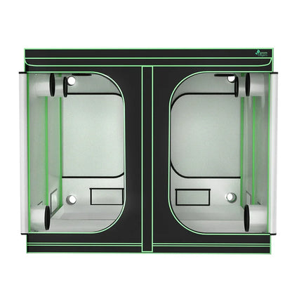 Green Fingers Grow Tent Kits 240x240x200cm Hydroponics Indoor Grow System Black - Mekamart Australia