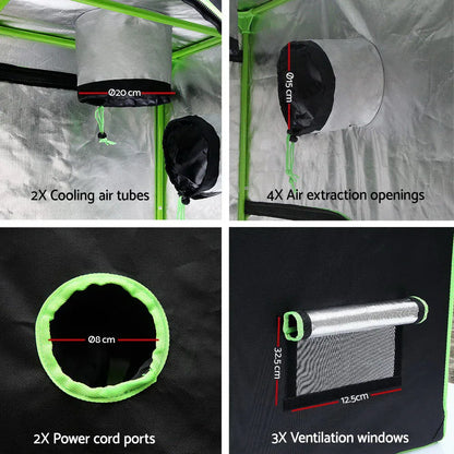 Green Fingers Grow Tent 280x140x200CM Hydroponics Kit Indoor Plant Room System - Mekamart Australia