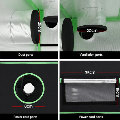 Green Fingers Grow Tent Kits 300x150x200cm Hydroponics Indoor Plant Grow System - Mekamart Australia