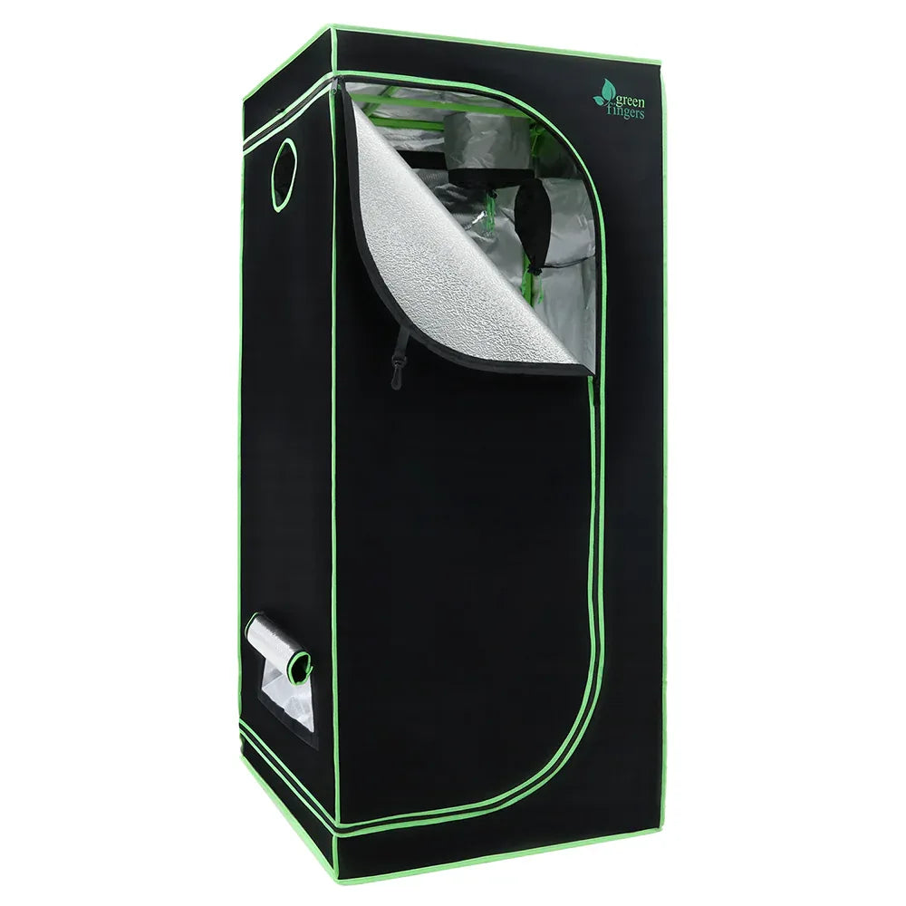 Green Fingers Grow Tent 70x70x160CM 1680D Hydroponics Kit Indoor Plant Room System - Mekamart Australia
