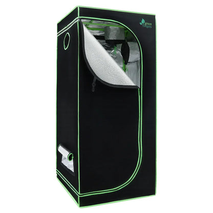 Green Fingers Grow Tent 70x70x160CM 1680D Hydroponics Kit Indoor Plant Room System - Mekamart Australia