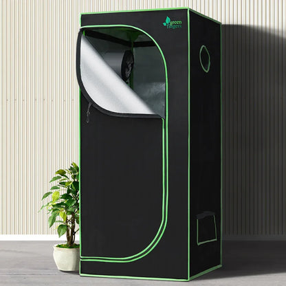 Green Fingers Grow Tent 70x70x160CM 1680D Hydroponics Kit Indoor Plant Room System - Mekamart Australia