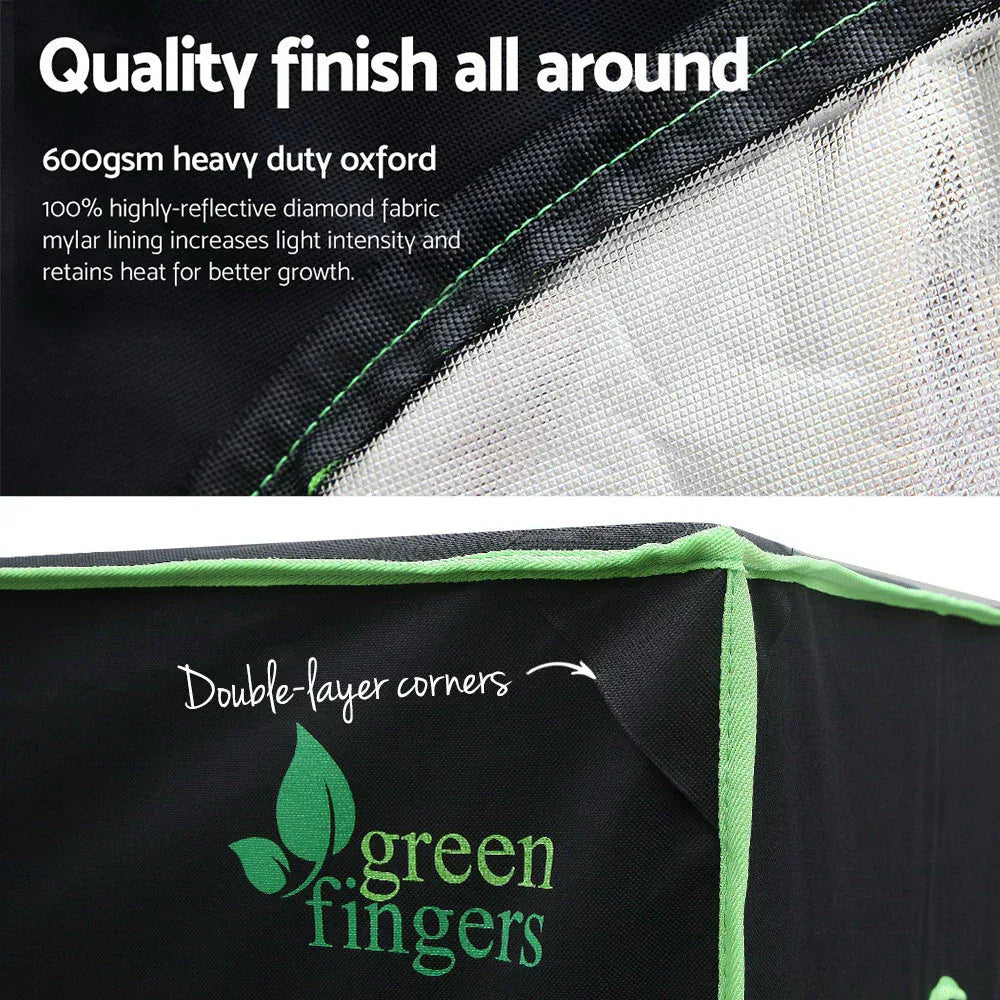 Green Fingers Grow Tent 90x50x160CM Hydroponics Kit Indoor Plant Room System - Mekamart Australia