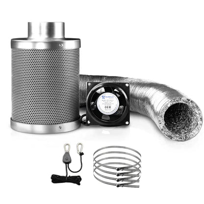 Green Fingers 6"Ventilation Kit Fan Hydroponics Grow Tent Kit Carbon Filter Duct,Green Fingers 6"Ventilation Kit Fan Hydroponics Grow Tent Kit Carbon Filter Duct - Mekamart Australia