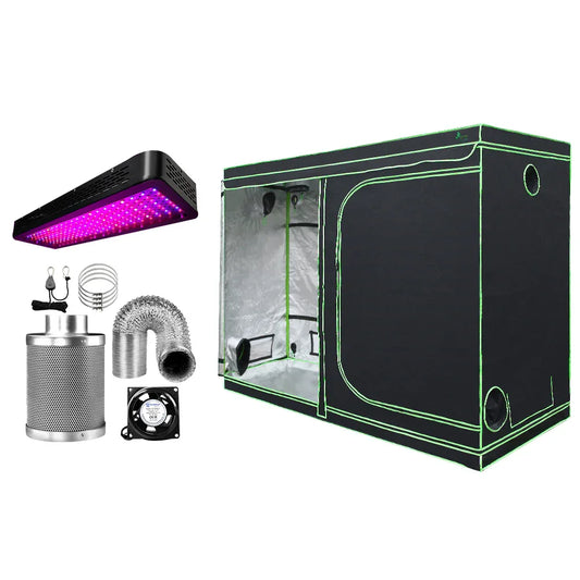 Green Fingers Grow Tent Light Kit 280x140x200CM 2000W LED 6" Vent Fan,Green Fingers Grow Tent Light Kit LED 2000W Full Spectrum 6" Vent 280x140x200CM - Mekamart Australia