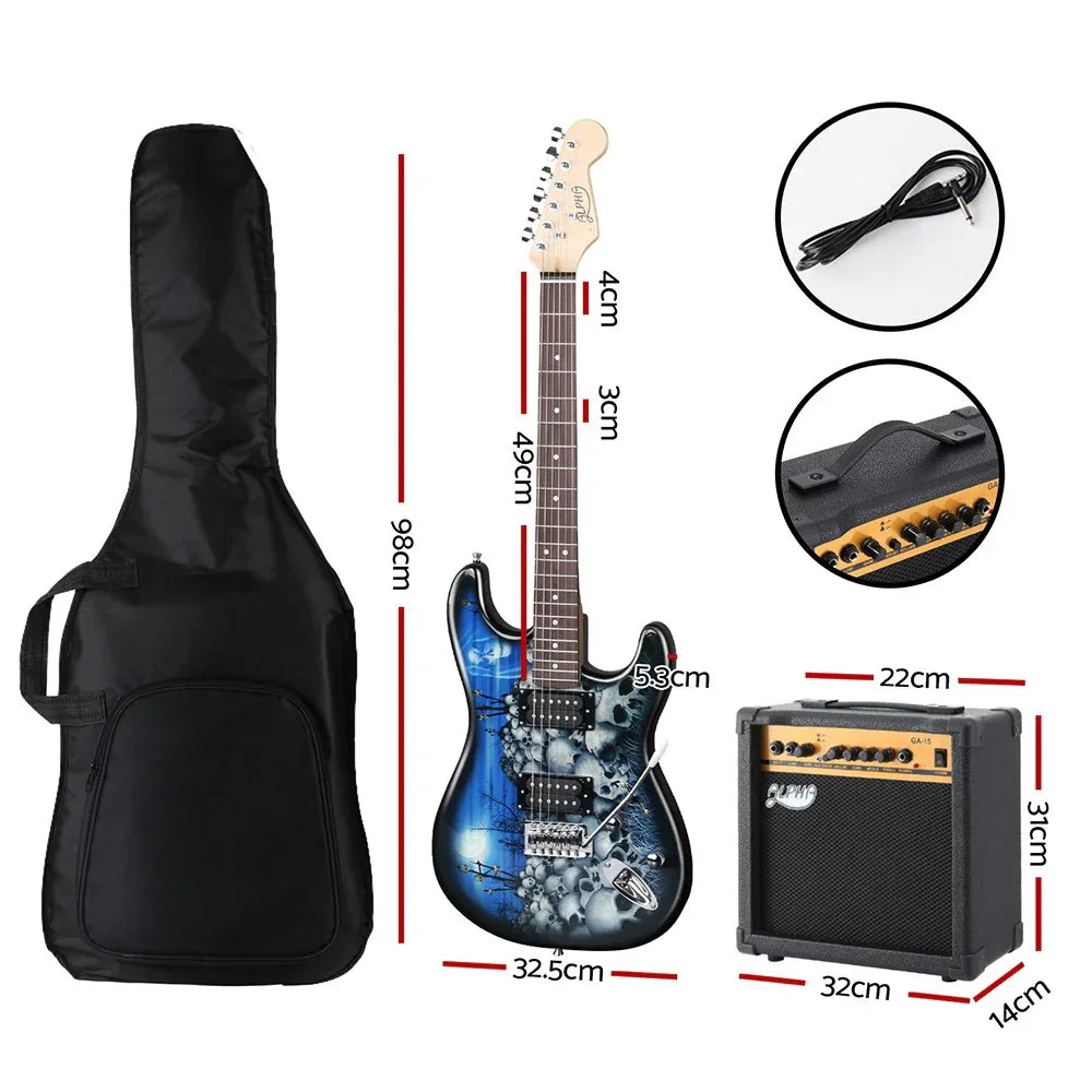 Alpha Electric Guitar Music String Instrument 20W Amplifier - Mekamart Australia