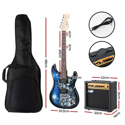 Alpha Electric Guitar Music String Instrument 20W Amplifier - Mekamart Australia
